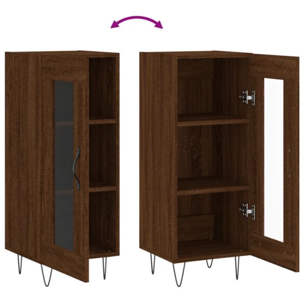 vidaXL Komoda hnedý dub 34,5x34x90 cm spracované drevo – Obrázok 9