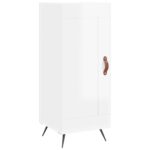 vidaXL Komoda lesklá biela 34,5x34x90 cm spracované drevo – Obrázok 2
