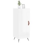 vidaXL Komoda lesklá biela 34,5x34x90 cm spracované drevo – Obrázok 3