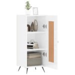 vidaXL Komoda lesklá biela 34,5x34x90 cm spracované drevo – Obrázok 4