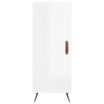 vidaXL Komoda lesklá biela 34,5x34x90 cm spracované drevo – Obrázok 5