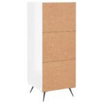 vidaXL Komoda lesklá biela 34,5x34x90 cm spracované drevo – Obrázok 8