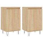 vidaXL Komody 2 ks dub sonoma 40x35x70 cm kompozitné drevo – Obrázok 2