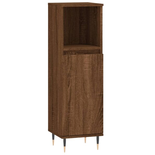 VXL8720845875664_a_en_hd_1.jpg vidaXL Kúpeľňová skrinka hnedý dub 30x30x100 cm kompozitné drevo – Obrázok 2