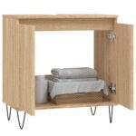 vidaXL Kúpeľňová skrinka dub sonoma 58x33x60 cm kompozitné drevo – Obrázok 3