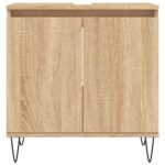 vidaXL Kúpeľňová skrinka dub sonoma 58x33x60 cm kompozitné drevo – Obrázok 4