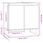 vidaXL Umývadlová skrinka biela 58x33x60 cm kompozitné drevo – Obrázok 10