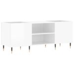 vidaXL Skrinka na platne lesklá biela 121x38x48 cm kompozitné drevo – Obrázok 2