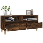 vidaXL TV skrinka dymový dub 100x34,5x44,5 cm kompozitné drevo – Obrázok 5