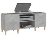 vidaXL Skrinka na platne betónovosivá 121x38x48 cm kompozitné drevo – Obrázok 4