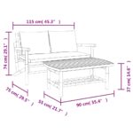 vidaXL 2-dielna záhradná sedacia súprava tmavosivé vankúše bambus – Obrázok 9