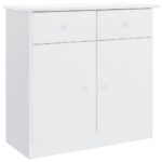 vidaXL Komoda ALTA, biela 77x35x73 cm, borovicový masív – Obrázok 2