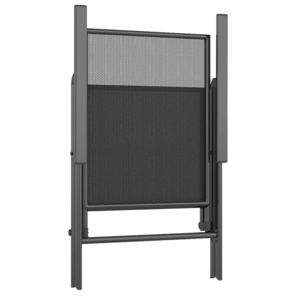 vidaXL 5-dielna záhradná jedálenská súprava oceľová antracitová – Obrázok 7