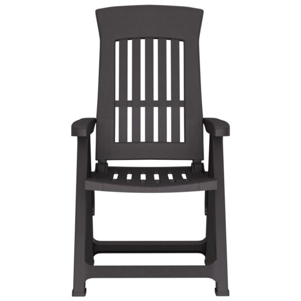 vidaXL Záhradné sklápacie kreslá 2 ks antracitové PP – Obrázok 4