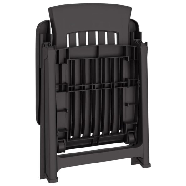 vidaXL Záhradné sklápacie kreslá 2 ks antracitové PP – Obrázok 8