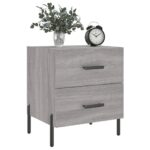 vidaXL Nočný stolík sivý sonoma 40x35x47,5 cm kompozitné drevo – Obrázok 3