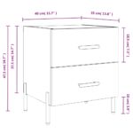 vidaXL Nočný stolík sivý sonoma 40x35x47,5 cm kompozitné drevo – Obrázok 12