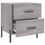 vidaXL Nočný stolík sivý sonoma 40x35x47,5 cm kompozitné drevo – Obrázok 5