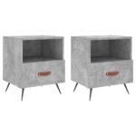 vidaXL Nočné stolíky 2 ks betónovo sivé 40x35x47,5 cm kompozitné drevo – Obrázok 2