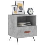 vidaXL Nočné stolíky 2 ks betónovo sivé 40x35x47,5 cm kompozitné drevo – Obrázok 3