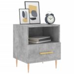 vidaXL Nočné stolíky 2 ks betónovo sivé 40x35x47,5 cm kompozitné drevo – Obrázok 3