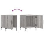 vidaXL Nočné stolíky 2 ks sivý dub sonoma 40x40x50 cm kompozitné drevo – Obrázok 7