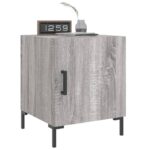 vidaXL Nočné stolíky 2 ks sivý dub sonoma 40x40x50 cm kompozitné drevo – Obrázok 10