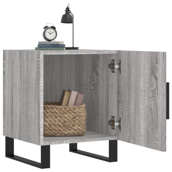 vidaXL Nočné stolíky 2 ks sivý dub sonoma 40x40x50 cm kompozitné drevo – Obrázok 3