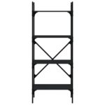 vidaXL Knižnica 4-poschodová čierna 56x31,5x138,5 cm kompozitné drevo – Obrázok 4