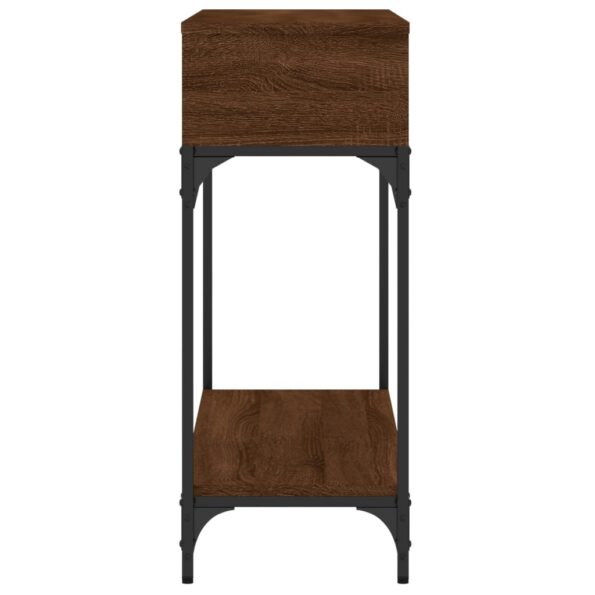VXL8720845915759_g_en_hd_2.jpg vidaXL Konzolový stolík hnedý dub 100x30,5x75 cm kompozitné drevo – Obrázok 4