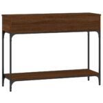 vidaXL Konzolový stolík hnedý dub 100x30,5x75 cm kompozitné drevo – Obrázok 6