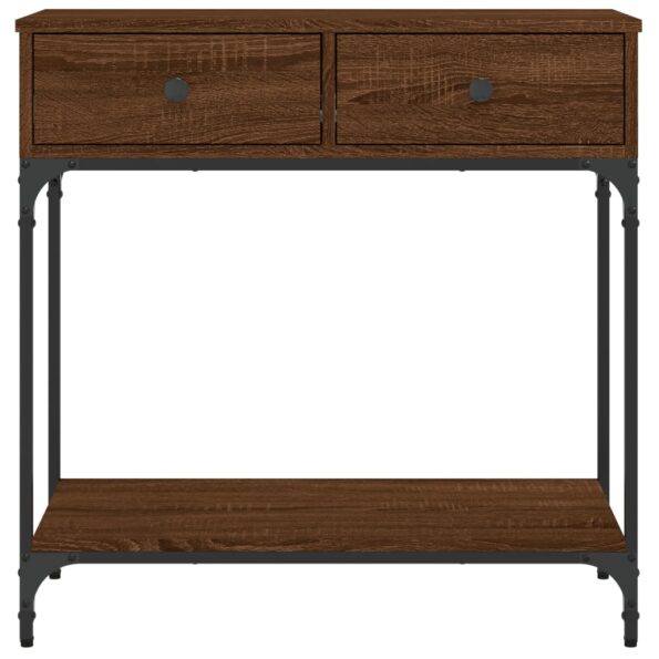 VXL8720845915858_g_en_hd_4.jpg vidaXL Konzolový stolík hnedý dub 75 x 34,5 x 75 cm kompozitné drevo – Obrázok 6
