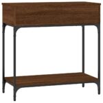 vidaXL Konzolový stolík hnedý dub 75 x 34,5 x 75 cm kompozitné drevo – Obrázok 7