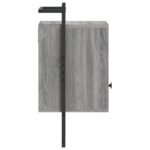 vidaXL Nočné skrinky nástenné 2 ks sivá sonoma 40x30x61 cm komp. drevo – Obrázok 8