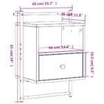 vidaXL Nočné skrinky nástenné 2 ks sivá sonoma 40x30x61 cm komp. drevo – Obrázok 11