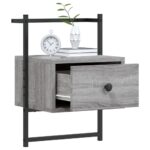 vidaXL Nočná skrinka nástenná sivá sonoma 35x30x51 cm kompozitné drevo – Obrázok 3