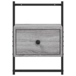 vidaXL Nočná skrinka nástenná sivá sonoma 35x30x51 cm kompozitné drevo – Obrázok 5