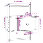 vidaXL Nočná skrinka nástenná sivá sonoma 35x30x51 cm kompozitné drevo – Obrázok 10