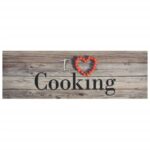 vidaXL Kuchynský koberec umývateľný Cooking sivý 60x180 cm zamat – Obrázok 2