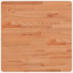vidaXL Stolová doska 60x60x1,5 cm, štvorcová, bukový masív – Obrázok 2