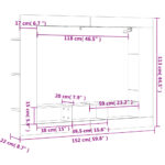 vidaXL TV skrinka dub sonoma 152x22x113 cm kompozitné drevo – Obrázok 9