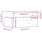 vidaXL Konferenčný stolík sivý dub sonoma 90x55x42,5 kompozitné drevo – Obrázok 9