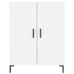 vidaXL Vysoká skrinka biela 69,5x34x180 cm spracované drevo – Obrázok 8