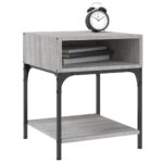 vidaXL Nočné stolíky 2 ks sivý dub sonoma 40x41x50 cm kompozitné drevo – Obrázok 3