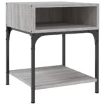 vidaXL Nočné stolíky 2 ks sivý dub sonoma 40x41x50 cm kompozitné drevo – Obrázok 4