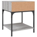 vidaXL Nočné stolíky 2 ks sivý dub sonoma 40x41x50 cm kompozitné drevo – Obrázok 7