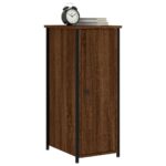 vidaXL Nočné stolíky 2 ks hnedý dub 32x42x80 cm kompozitné drevo – Obrázok 3