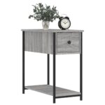 vidaXL Nočné stolíky 2 ks sivý dub sonoma 30x60x60 cm kompozitné drevo – Obrázok 3
