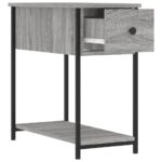 vidaXL Nočné stolíky 2 ks sivý dub sonoma 30x60x60 cm kompozitné drevo – Obrázok 7