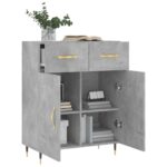 vidaXL Komoda betónovo sivá 69,5x34x90 cm kompozitné drevo – Obrázok 4